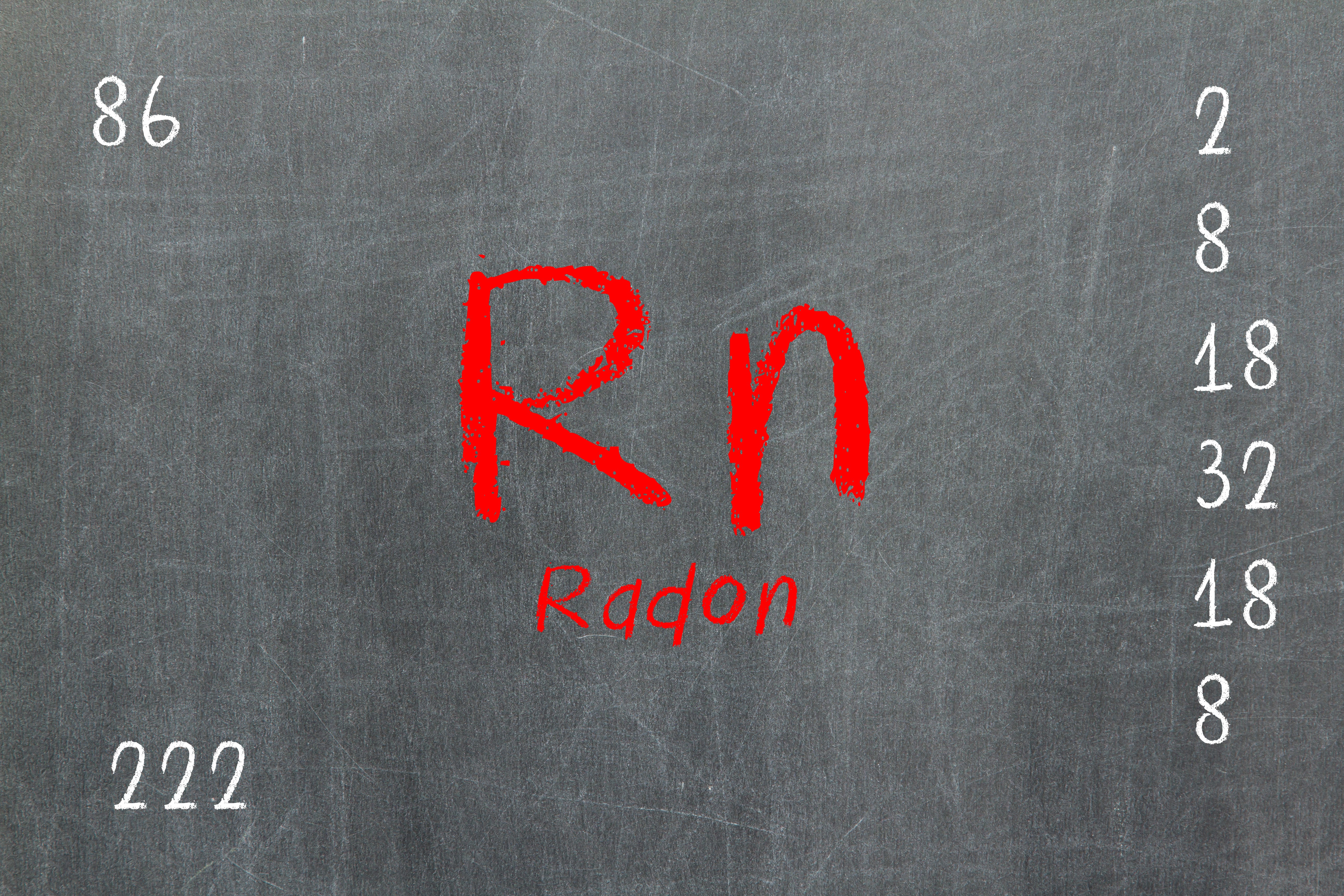 Bild på radon i periodiska systemet Rd