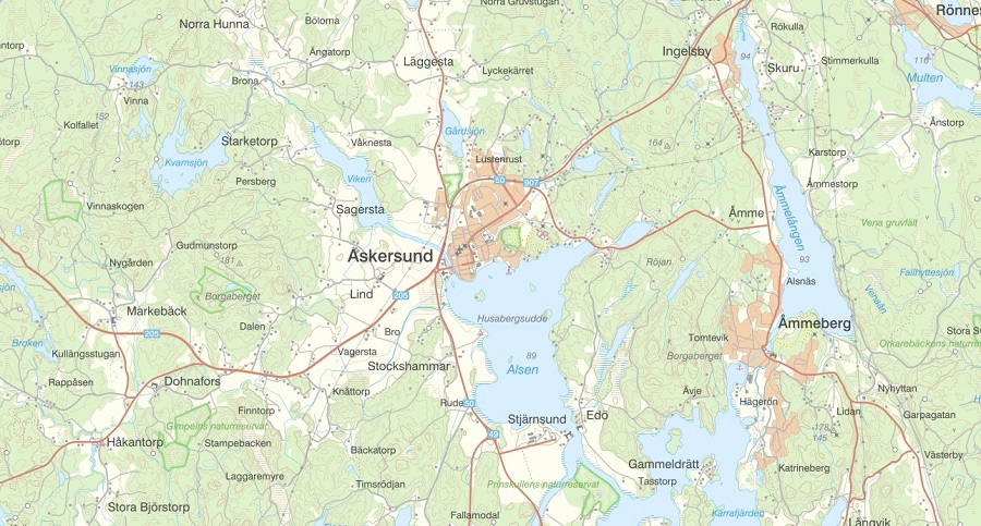Karta över Askersunds kommun