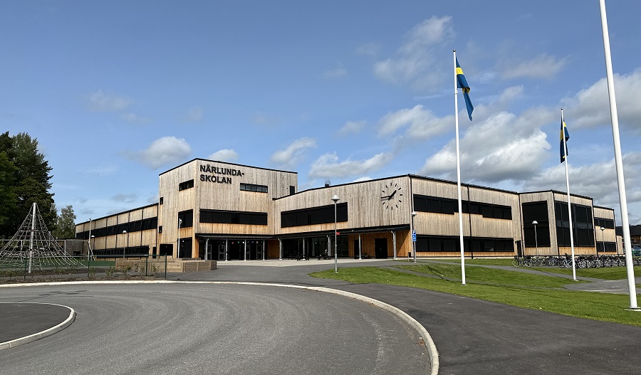 Vybild över Närlundaskolan i Askersund