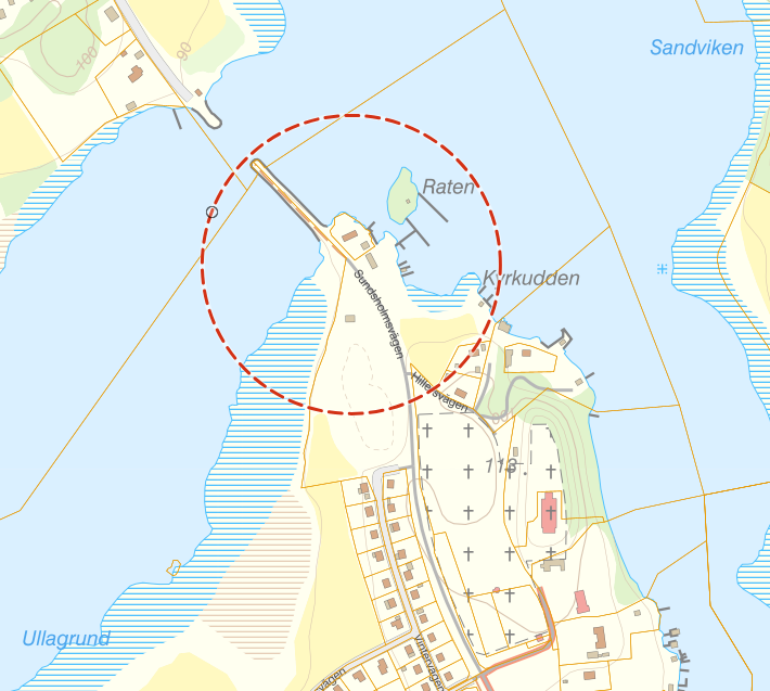 Områdesbild över detaljplan för fastighet Hammar 7:46 m.fl.